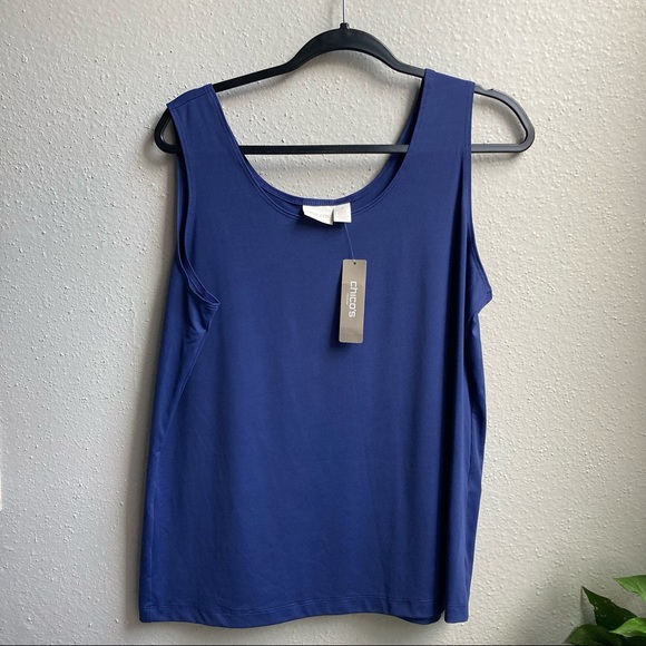 Chico’s|Tank Top|Blue|Size 3 = XL/16 - Picture 1 of 5